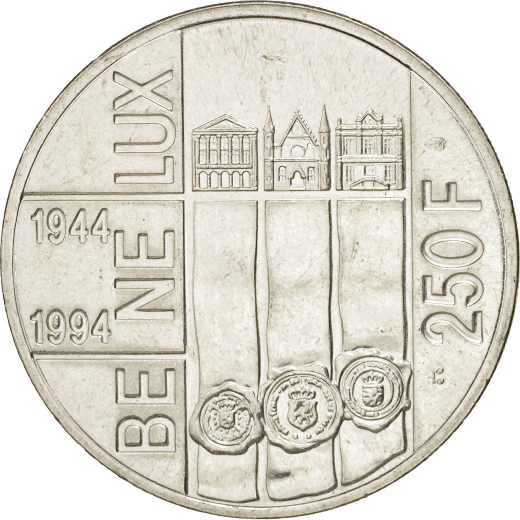 Belgium, 250 Francs, 250 Frank, 1994, Brussels, AU(50-53), Silver, KM:195