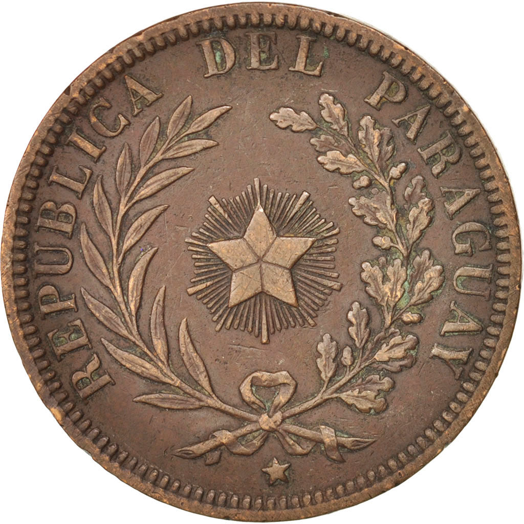 Paraguay, 4 Centesimos, 1870, BB, Rame, KM:4.1