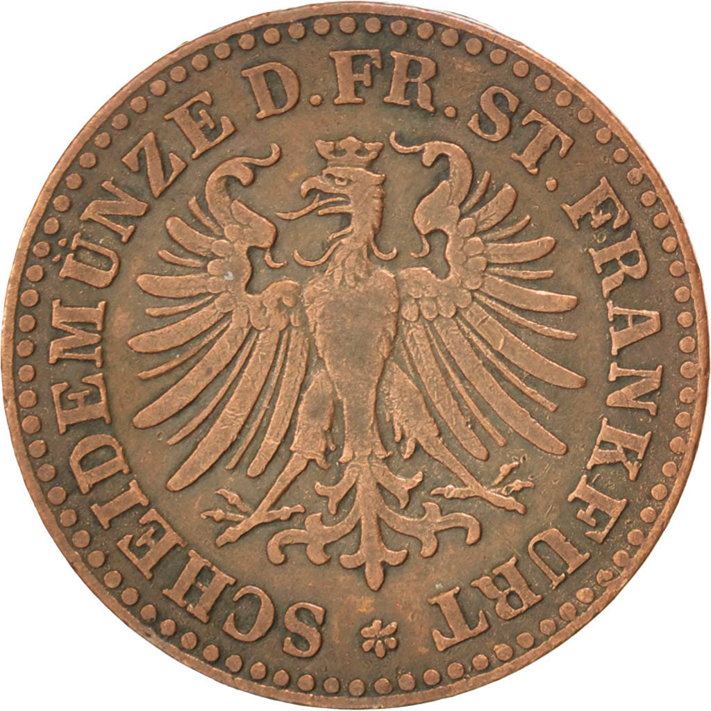 GERMAN STATES, Heller, 1862, KM #356, EF(40-45), Copper, 0.00