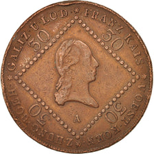 Austria, 1807, 30 Kreuzer, EF(40-45), Copper, 37.5