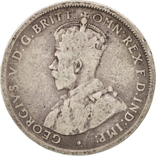 Moneda, Australia, George V, Florin, 1918, BC+, Plata, KM:27