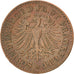 Coin, German States, FRANKFURT AM MAIN, Heller, 1862, EF(40-45), Copper, KM:356