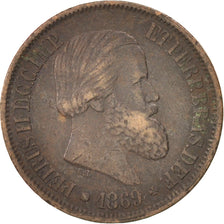 Brésil, Pedro II, 20 Reis, 1869, , TTB, Bronze, KM:474