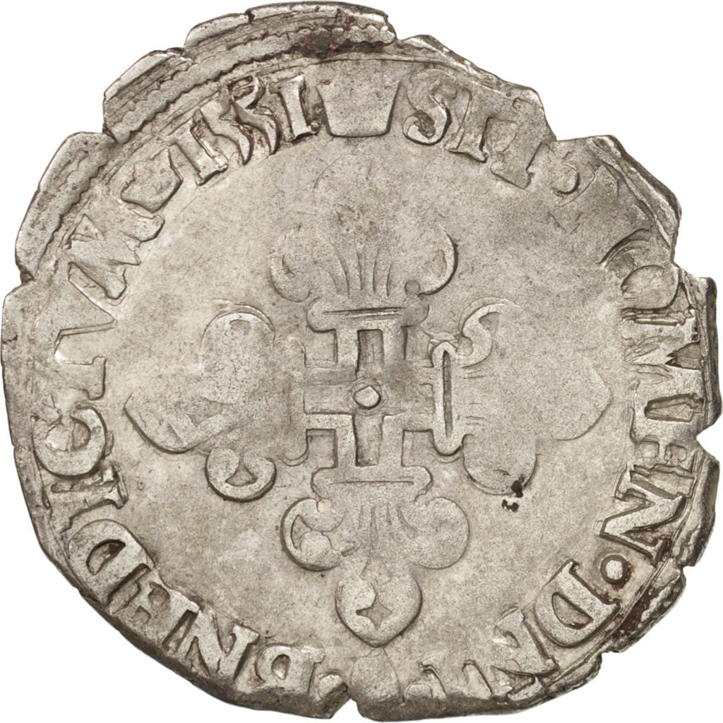 Munten, Frankrijk, Demi Gros de Nesle, 1551, Paris, ZF, Billon, Duplessy:995