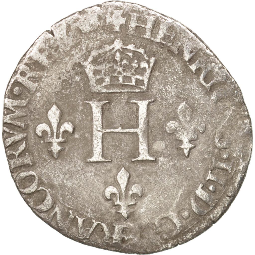 France, Demi Gros de Nesle, 1551, Paris, VF(20-25), Billon, Duplessy:995