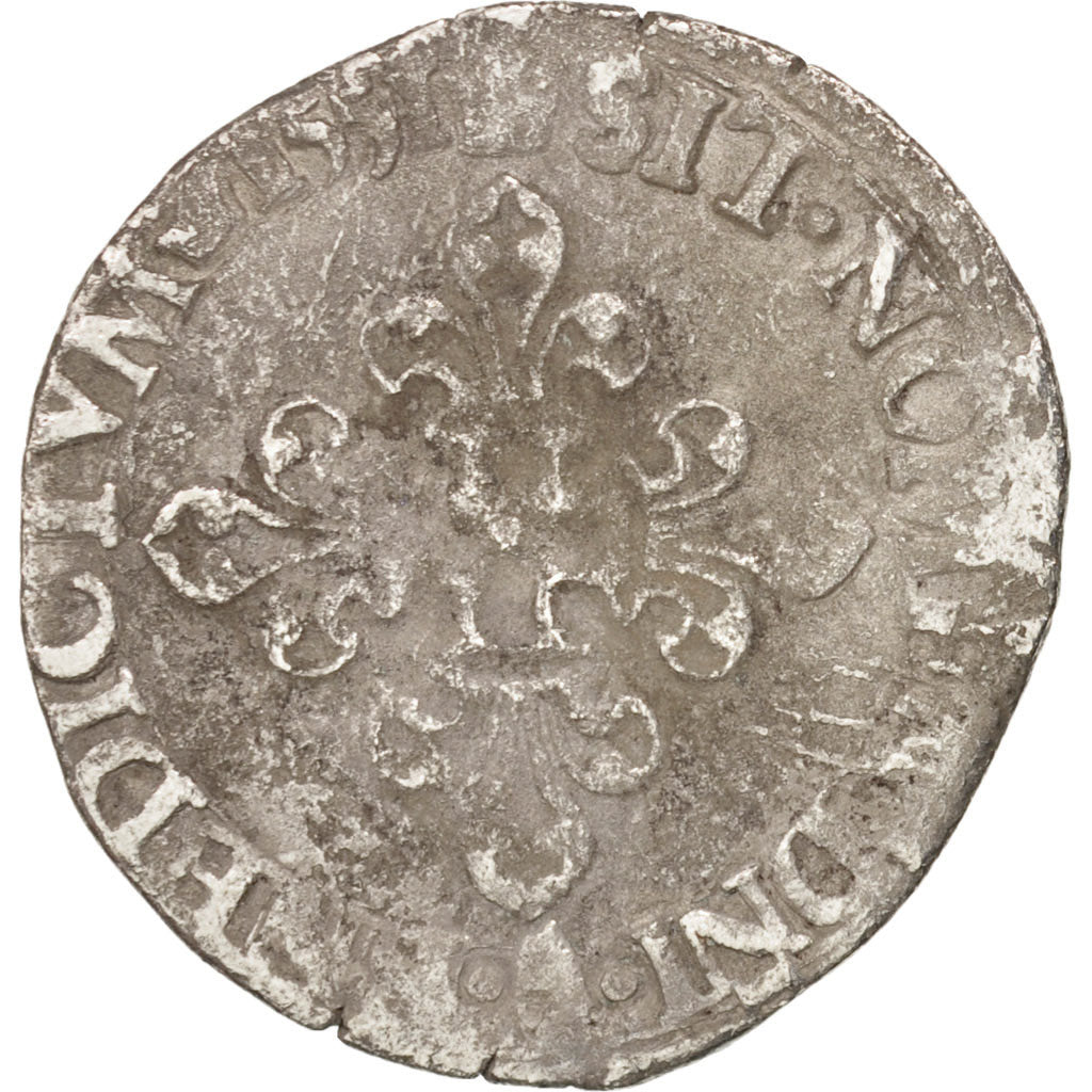 France, Demi Gros de Nesle, 1551, Paris, VF(20-25), Billon, Duplessy:995
