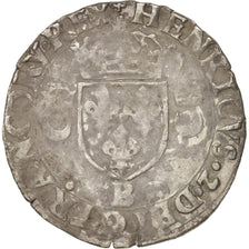 Munten, Frankrijk, Douzain aux croissants, 1551, Rouen, FR, Billon, Duplessy:997