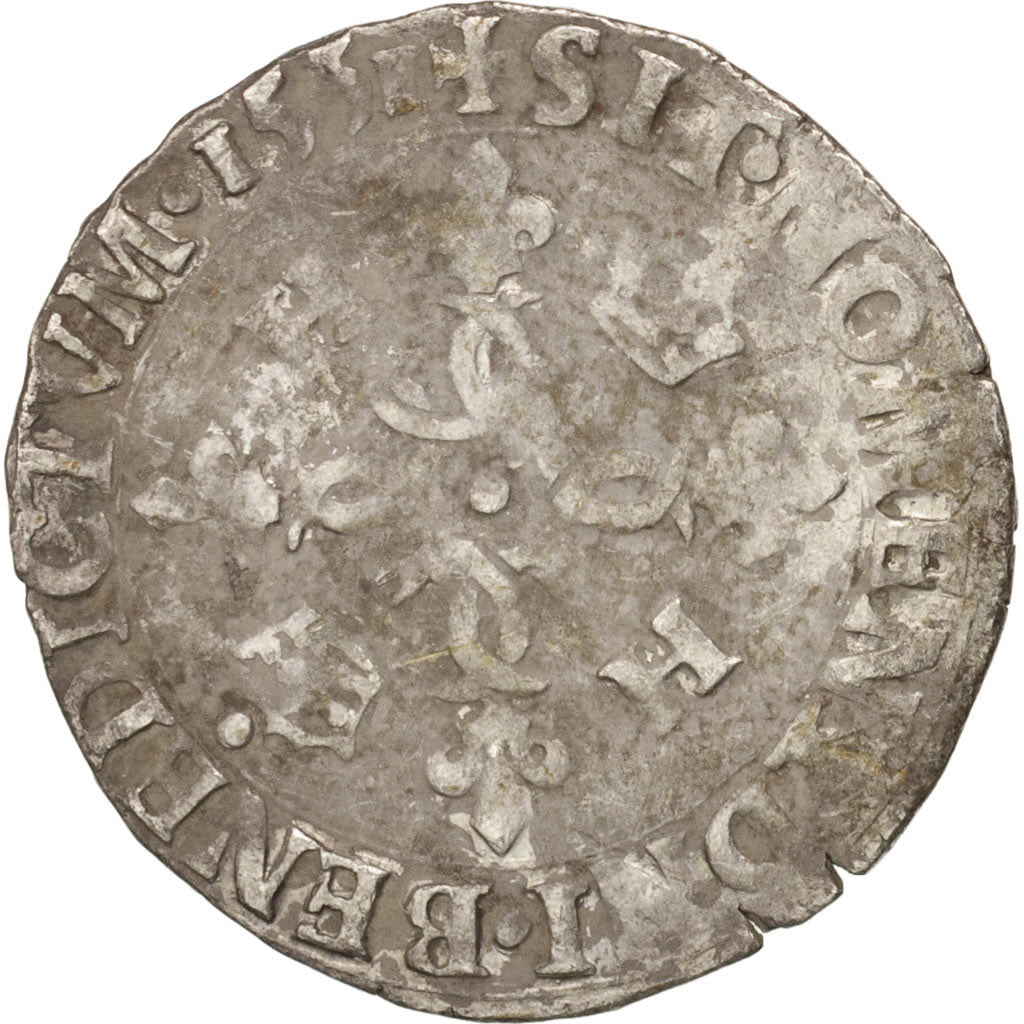 Munten, Frankrijk, Douzain aux croissants, 1551, Rouen, FR, Billon, Duplessy:997