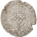 Moneda, Francia, Douzain aux croissants, 1551, Rouen, BC+, Vellón, Duplessy:997