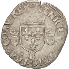 Coin, France, Douzain aux croissants, 1551, Rouen, EF(40-45), Billon