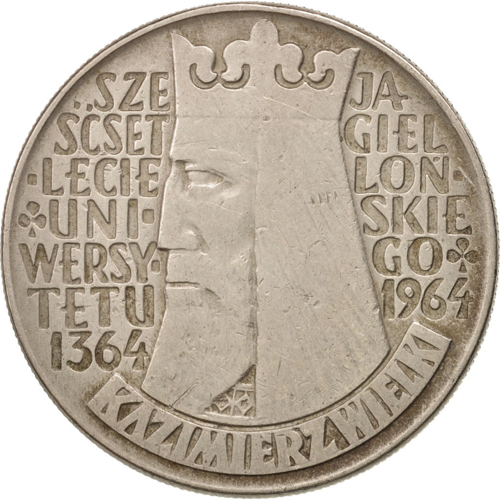 Coin, Poland, 10 Zlotych, 1964, Warsaw, AU(50-53), Copper-nickel, KM:52.1