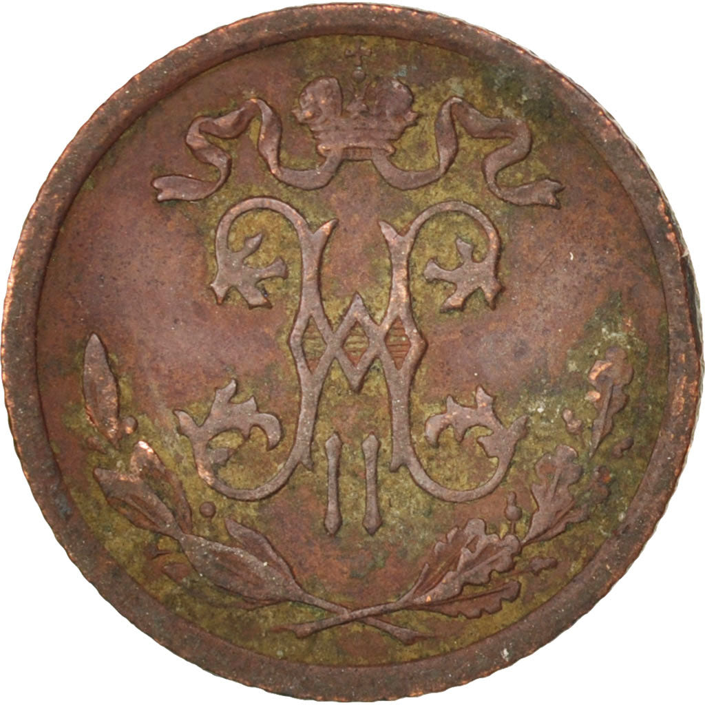 Münze, Russland, Nicholas II, 1/2 Kopek, 1909, Saint-Petersburg, SS, Kupfer