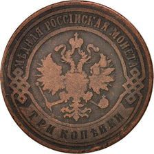 Moneta, Russia, Nicholas II, 3 Kopeks, 1899, Saint-Petersburg, MB+, Rame