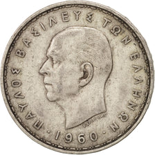 Griechenland, Paul I, 20 Drachmai, 1960, , EF(40-45), Silver, K...