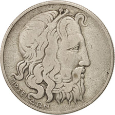 Grecia, 20 Drachmai, 1930, MB+, Argento, KM:73