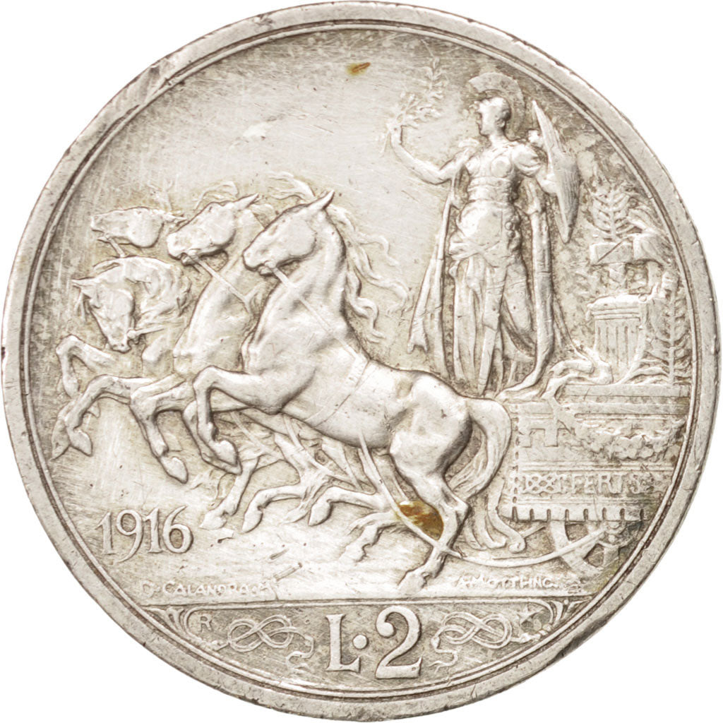 Monnaie, Italie, Vittorio Emanuele III, 2 Lire, 1916, Rome, TTB, Argent, KM:55