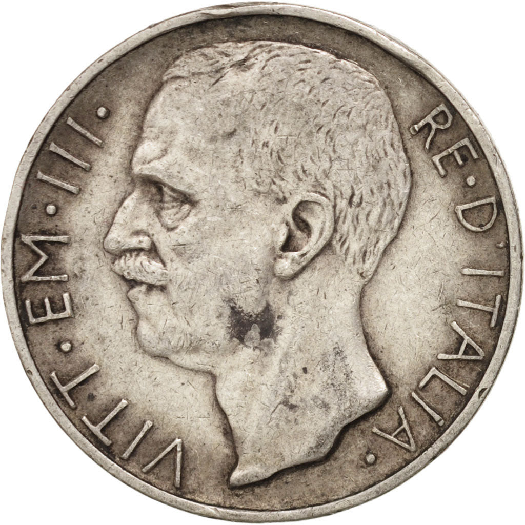 Italy, Vittorio Emanuele III, 10 Lire, 1927, Rome, VF(30-35), Silver, KM:68.2