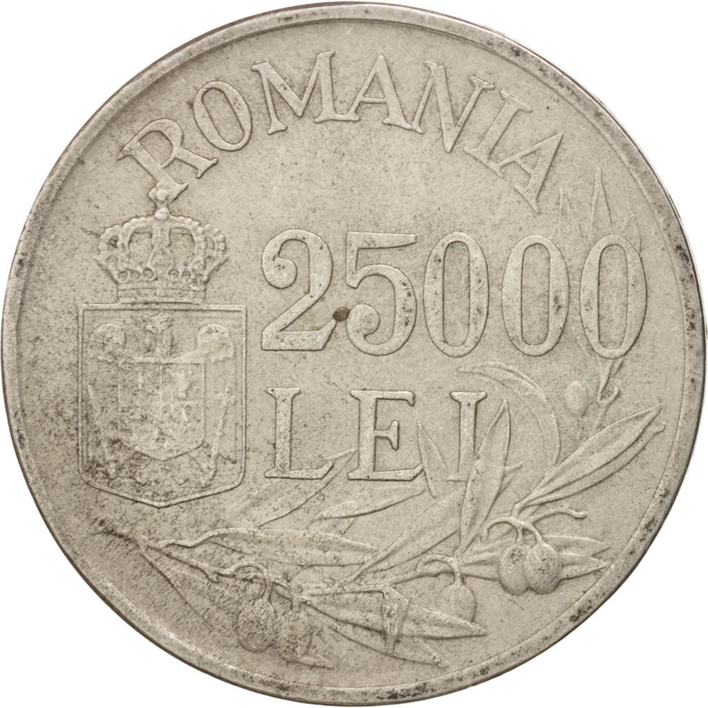 Romania, Mihai I, 25000 Lei, 1946, Bucarest, EF(40-45), Silver, KM:70