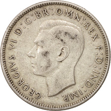 Australia, George VI, Florin, 1943, AU(50-53), Silver, KM:40