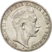Coin, German States, PRUSSIA, Wilhelm II, 3 Mark, 1910, Berlin, EF(40-45)