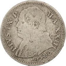 ITALIAN STATES, PAPAL STATES, Pius IX, 10 Soldi, 50 Centesimi, 1868, Roma