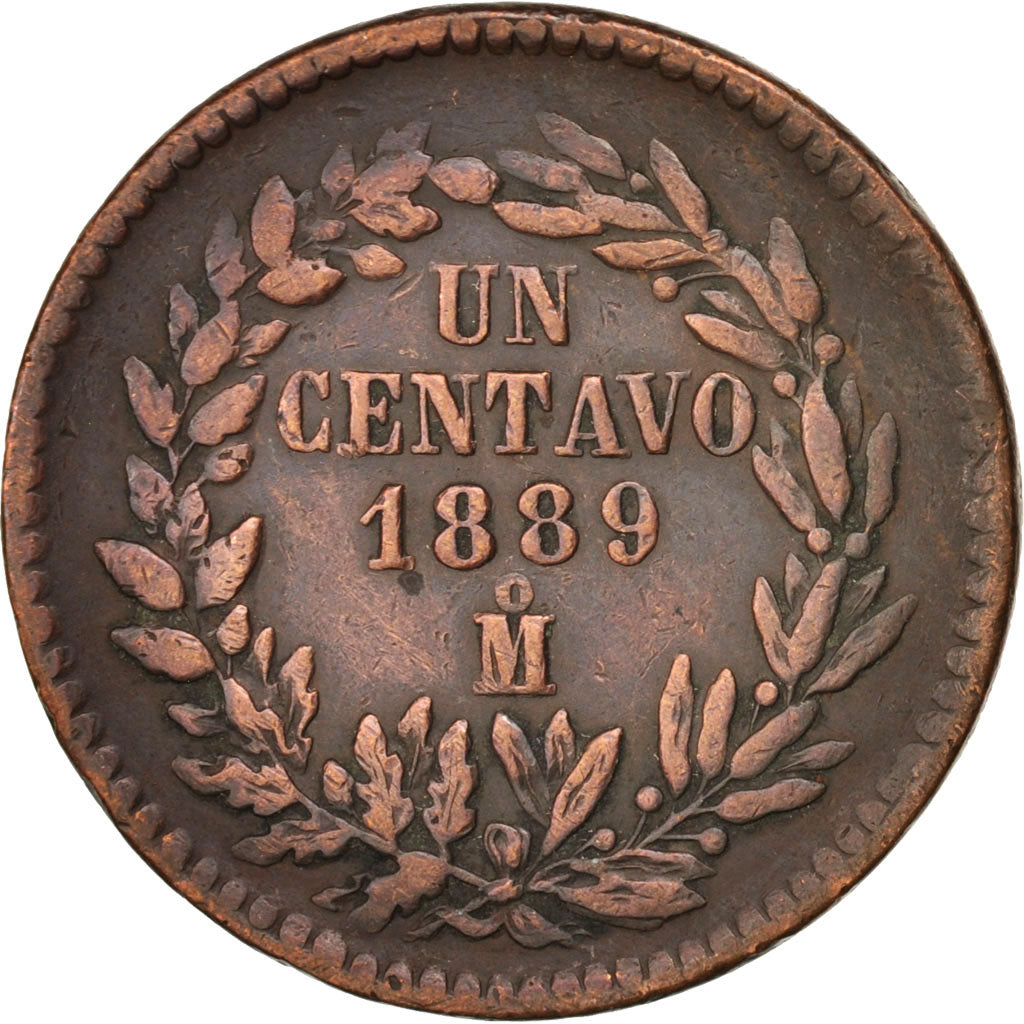 Mexico, Centavo, 1889, Mexico City, EF(40-45), Copper, KM:391.6