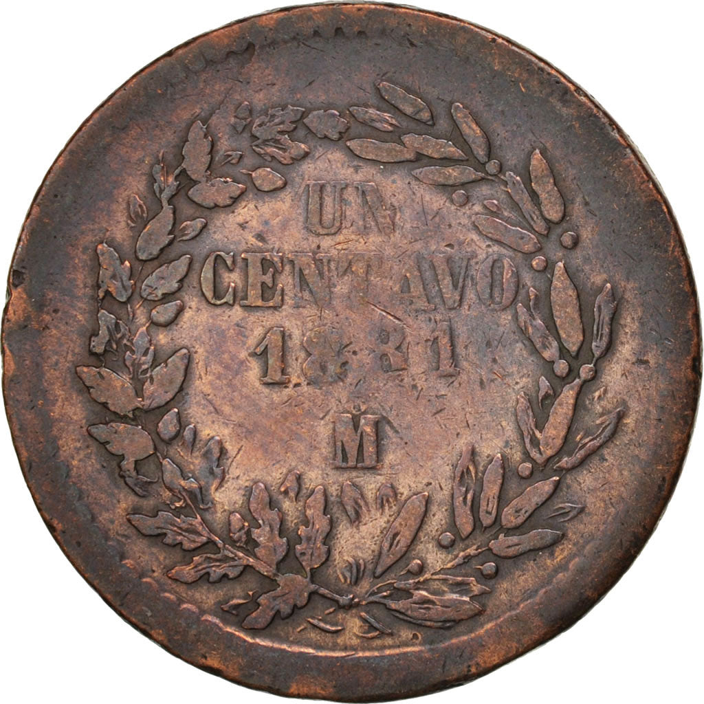 Mexico, Centavo, 1881, Mexico City, VF(30-35), Copper, KM:391.6