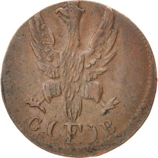 GERMAN STATES, Heller, 1821, Frankfurt, KM #301, AU(55-58), Copper, 18.1, 1.30