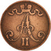 Coin, Finland, Alexander II, 5 Pennia, 1872, EF(40-45), Copper, KM:4.2