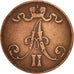 Coin, Finland, Alexander II, 5 Pennia, 1872, EF(40-45), Copper, KM:4.2