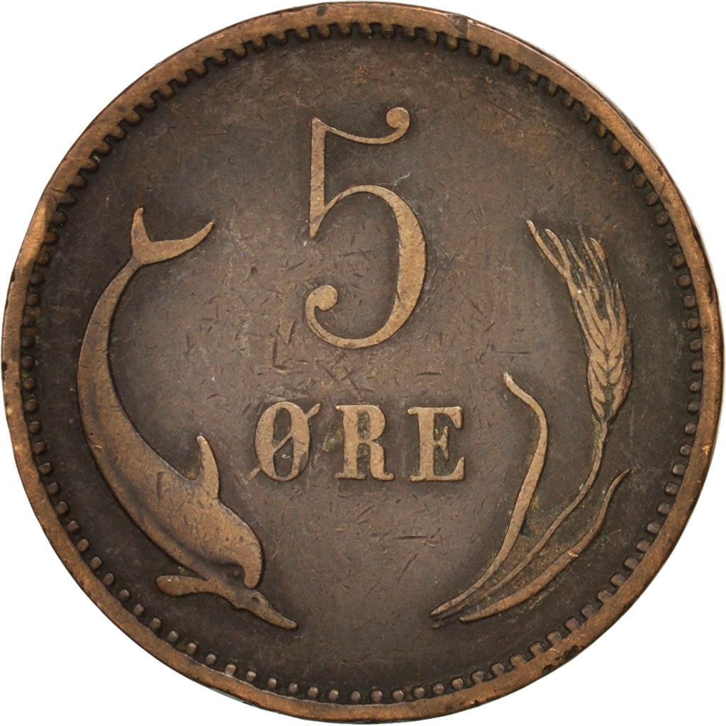 Coin, Denmark, Christian IX, 5 Öre, 1898, Copenhagen, AU(50-53), Bronze