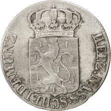Münze, Deutsch Staaten, NASSAU, Wilhelm, 6 Kreuzer, 1825, SS, Silber, KM:46.2