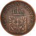Münze, Deutsch Staaten, PRUSSIA, Wilhelm I, 3 Pfennig, 1865, SS, Kupfer, KM:482