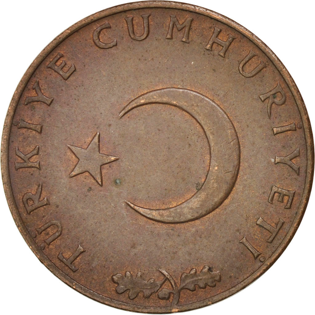 Turkey, 10 Kurus, 1967, AU(50-53), Bronze, KM:891.1