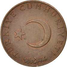 Turkey, 10 Kurus, 1967, AU(50-53), Bronze, KM:891.1