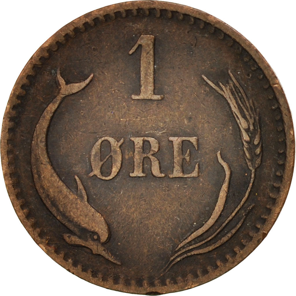 Coin, Denmark, Christian IX, Ore, 1883, Copenhagen, AU(50-53), Bronze, KM:792.1
