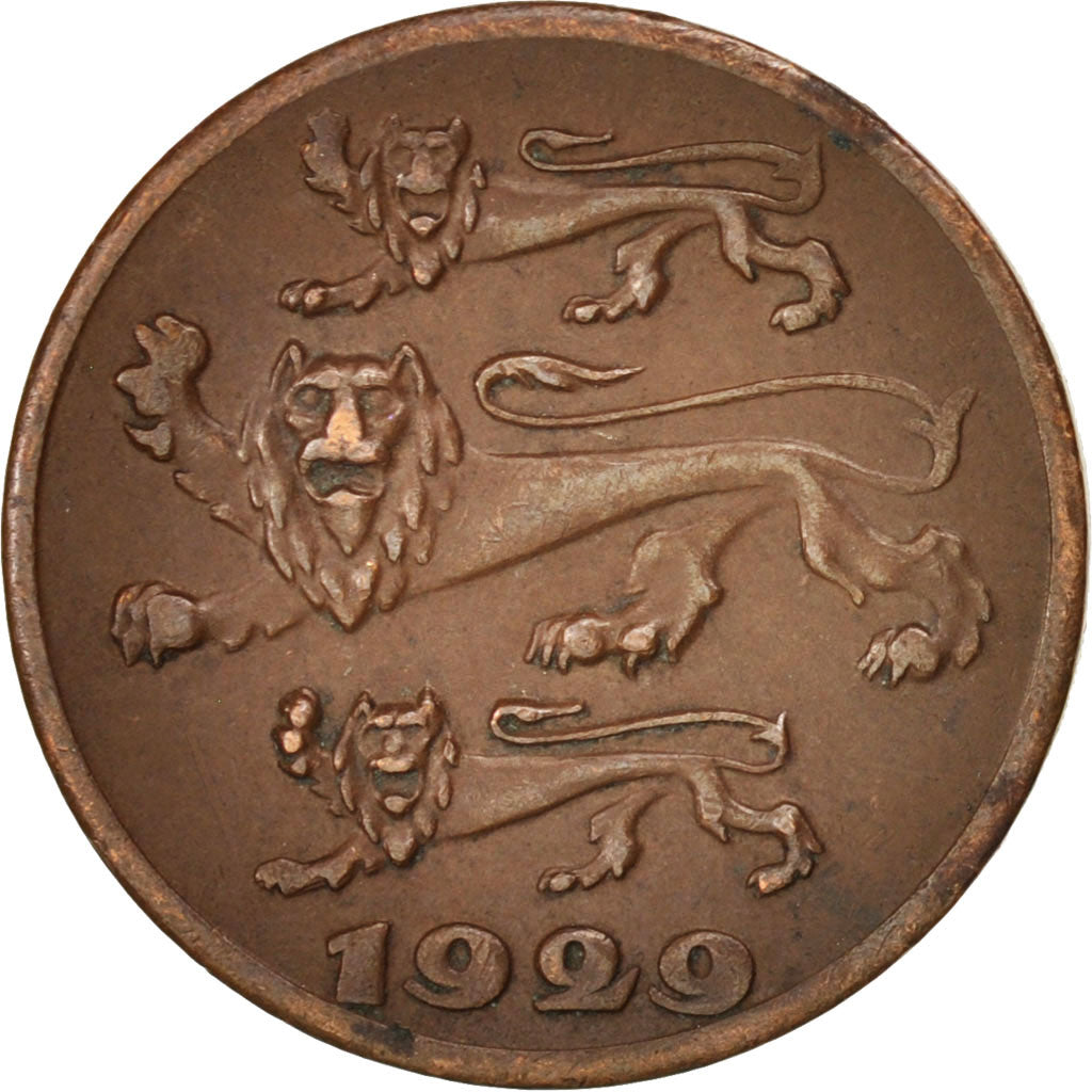 Estonia, Sent, 1929, AU(55-58), Bronze, KM:10
