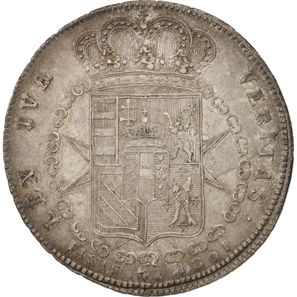 États italiens, TUSCANY, Ferdinando III, Francescone, 10 Paoli, 1801, Floren...