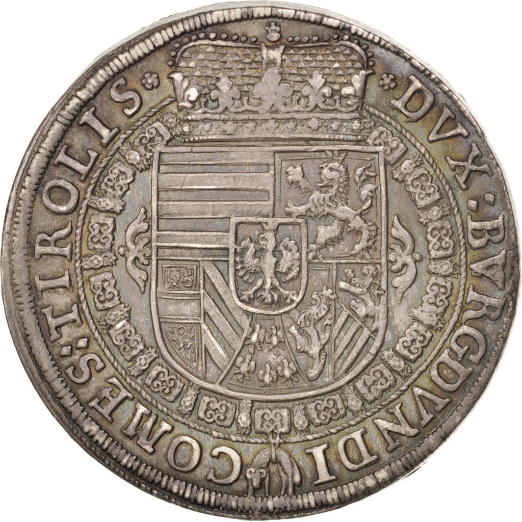 Austria, Leopold, Thaler, 1632, Hall, AU(50-53), Silver, KM:629.2