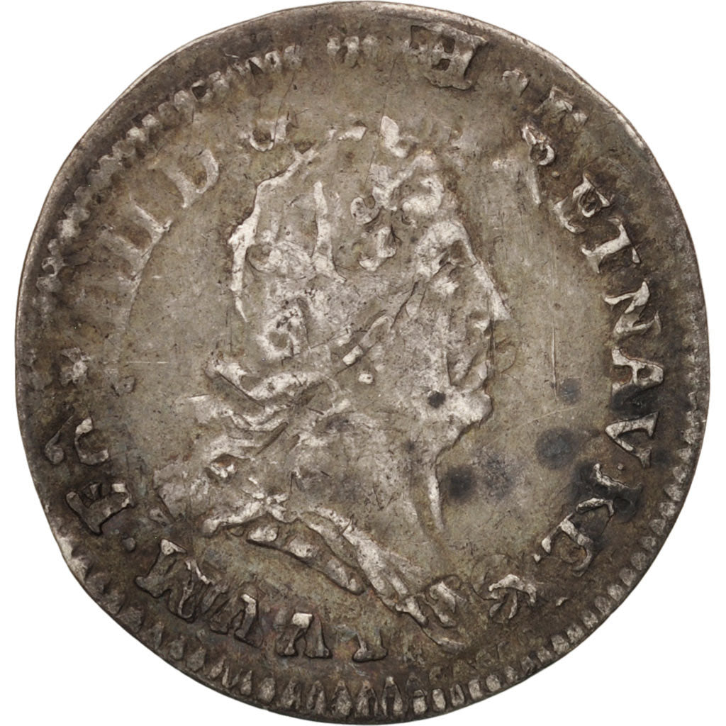 France, Louis XIV, 5 Sols, 1703, F(12-15), Silver, Gadoury:108