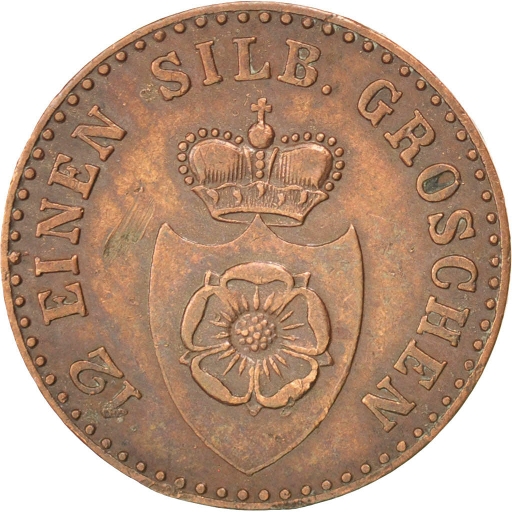 Allemagne, Lippe-Detmold, Léopold III, 1 Pfennige, 1858 A, KM 260