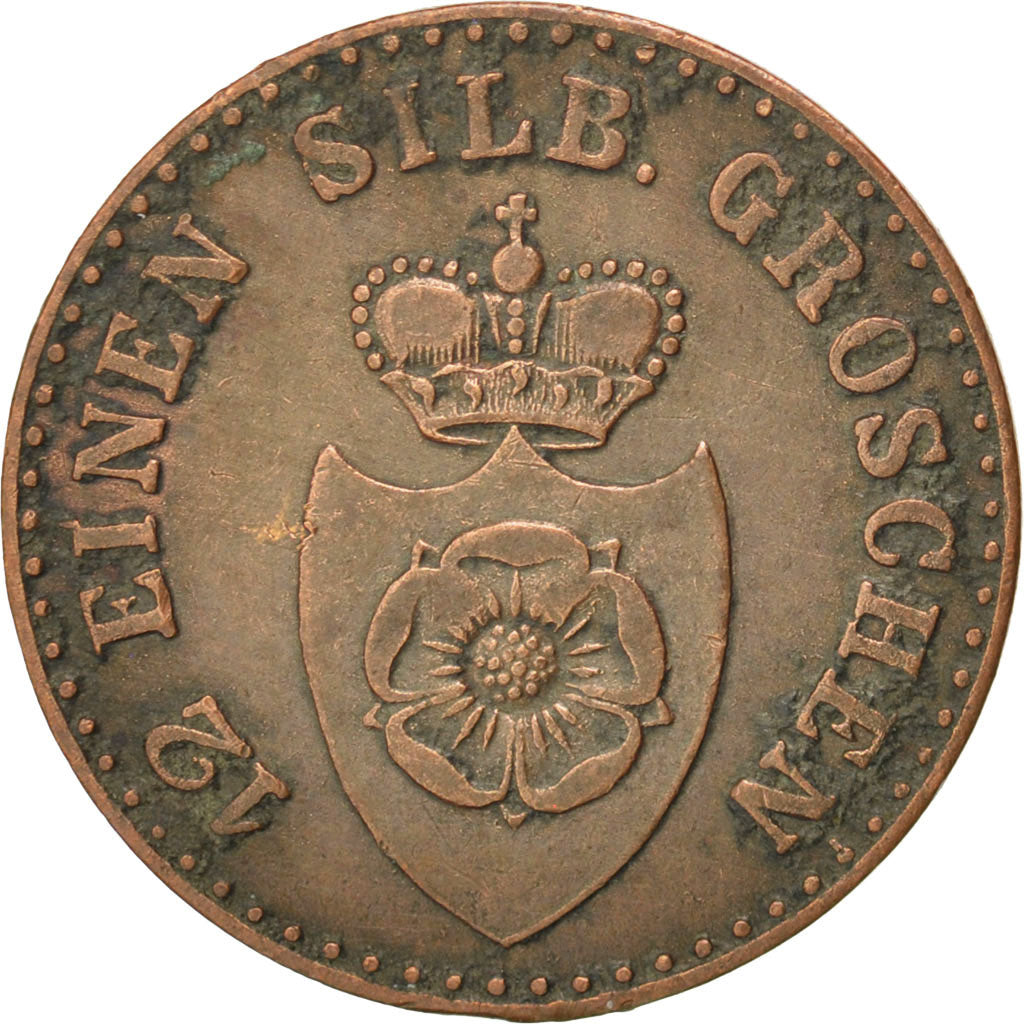 GERMAN STATES, Pfennig, 1858, Berlin, KM #260, EF(40-45), Copper, 1.45