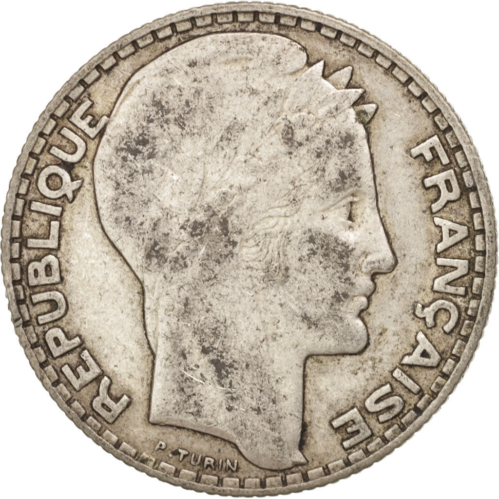 France, Turin, 10 Francs, 1932, Paris, VF(30-35), Silver, KM:878