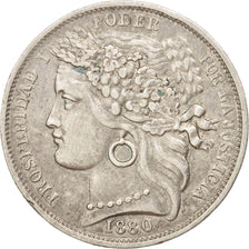 Peru, Peseta, 1880, Lima, AU(50-53), Silver, KM:200.1
