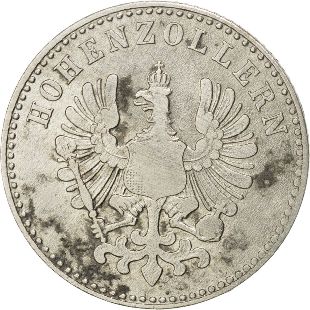 GERMAN STATES, 6 Kreuzer, 1852, KM #3, VF(30-35), Silver, 2.50