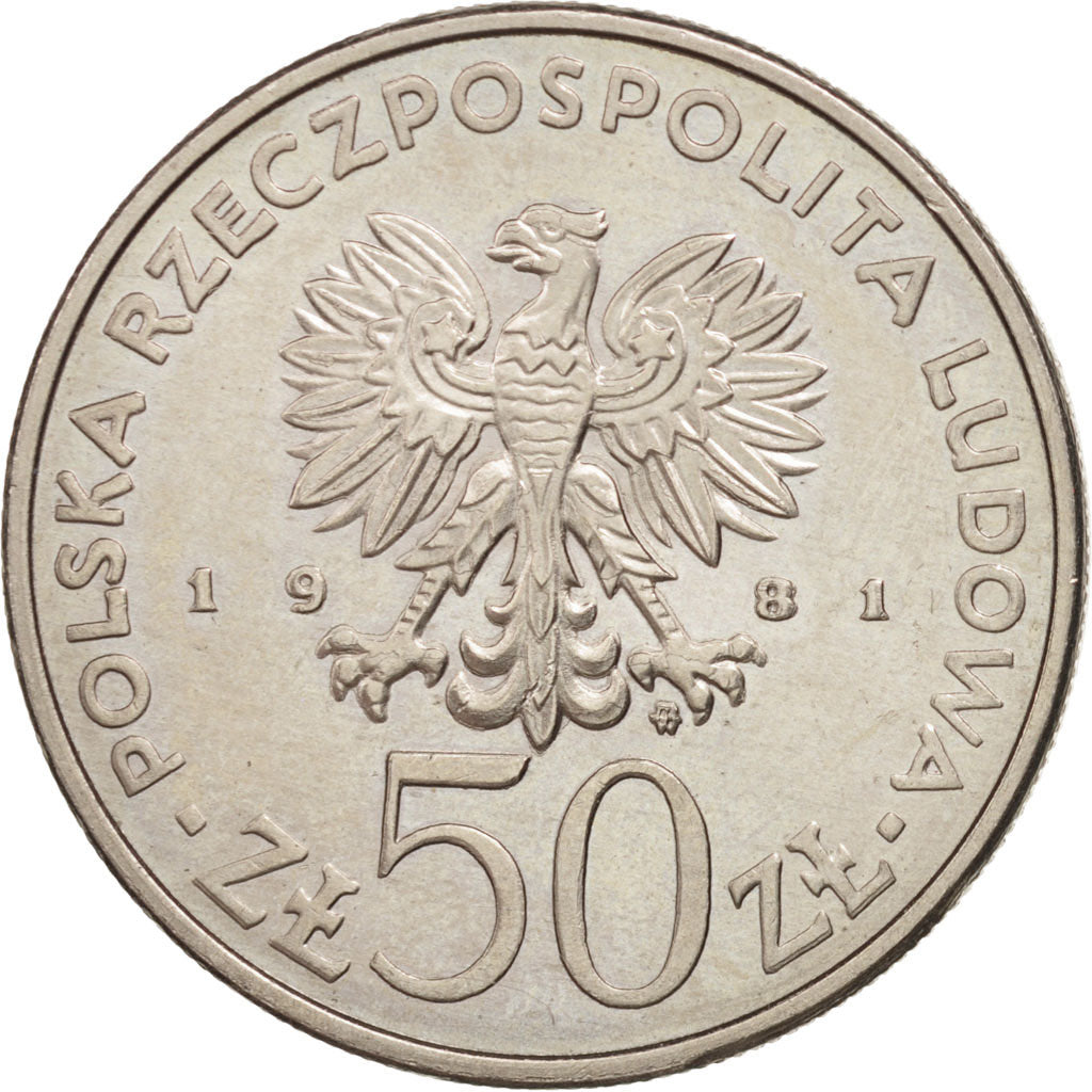 Moneta, Polonia, 50 Zlotych, 1981, Warsaw, SPL-, Rame-nichel, KM:127