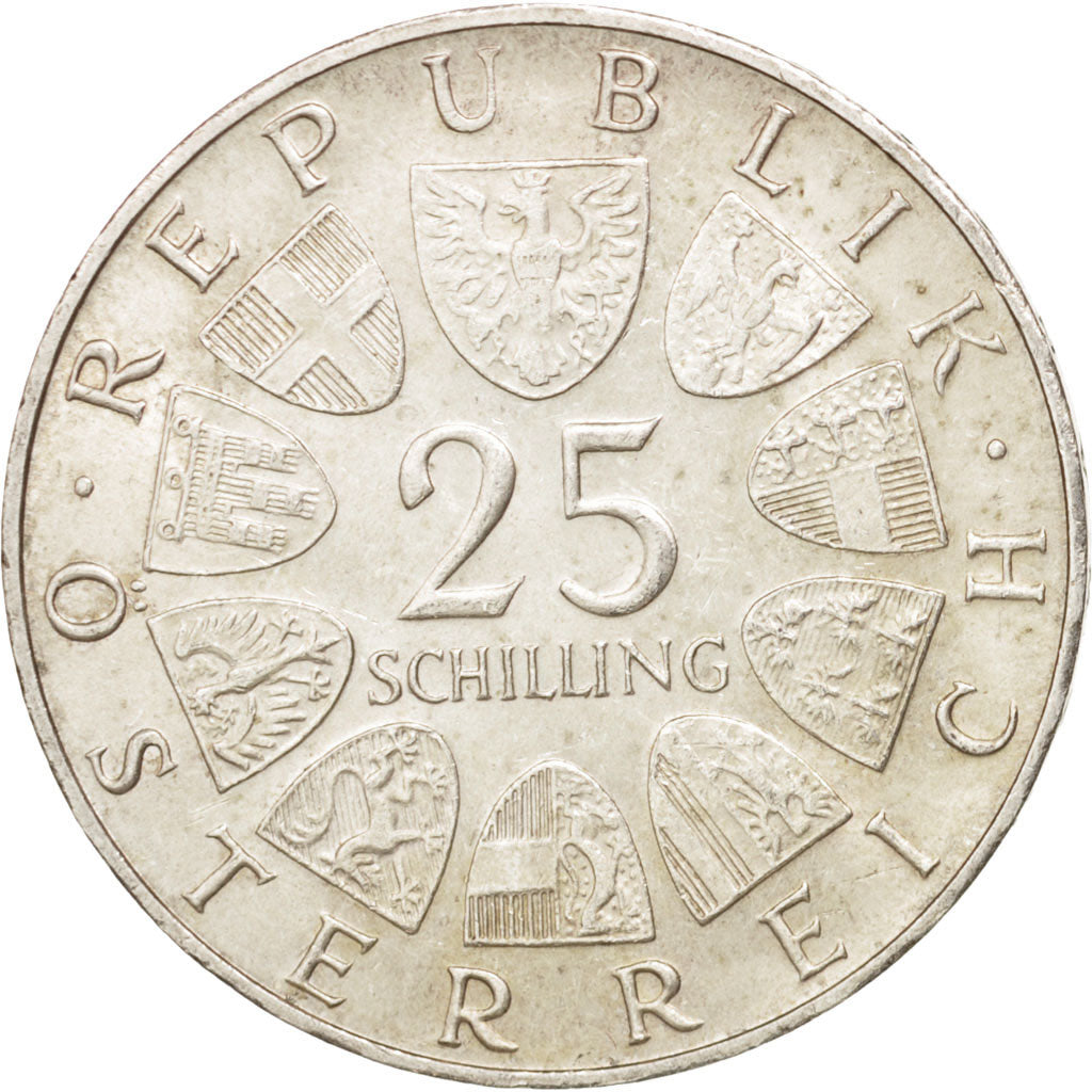 Austria, 25 Schilling, 1967, Vienne, AU(55-58), Silver, KM:2901