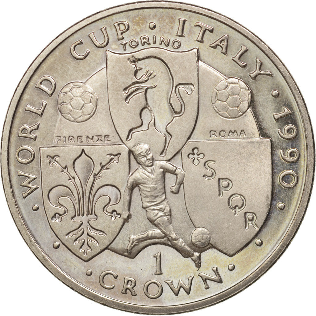 Isle of Man, Elizabeth II, Crown, 1990, Pobjoy Mint, AU(55-58), Copper-nickel