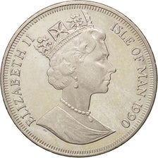 Isle of Man, Elizabeth II, Crown, 1990, Pobjoy Mint, AU(55-58), Copper-nickel