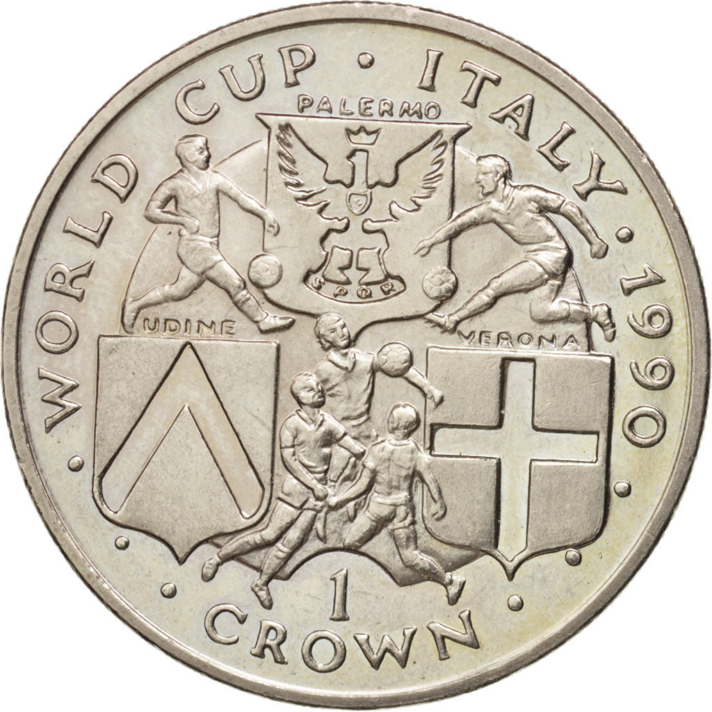 Isle of Man, Elizabeth II, Crown, 1990, Pobjoy Mint, AU(55-58), Copper-nickel